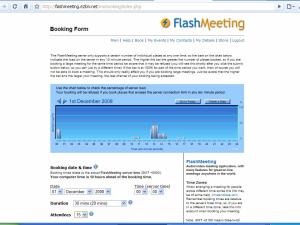 The Flashmeeting booking form