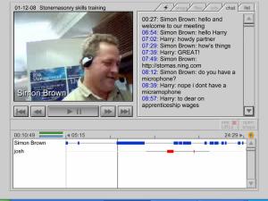Using webcam video with audio and text chat